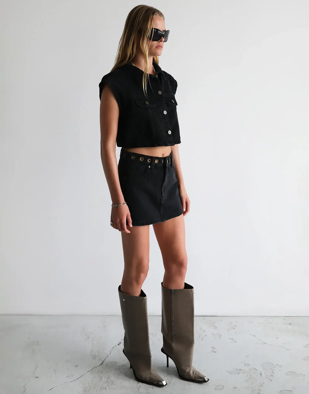 95 Mid Rise Aline Skirt - Brie Eyelet - Image 2