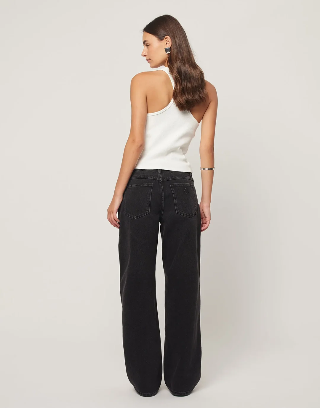 99 Heidi Low Baggy Jeans - Washed Black - Image 6