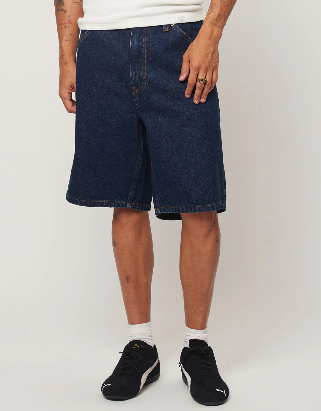 A5 Miles Embroidered Baggy Denim Shorts - Miles - Image 5