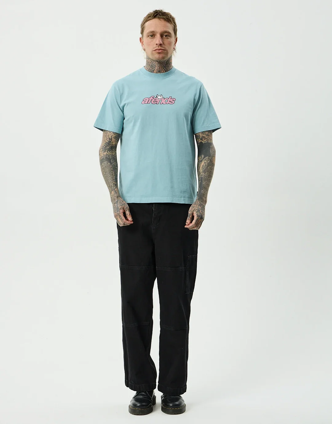 Angel Boy Retro T-Shirt - Washed Overcast - Image 3