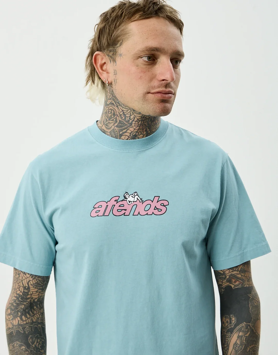 Angel Boy Retro T-Shirt - Washed Overcast - Image 6