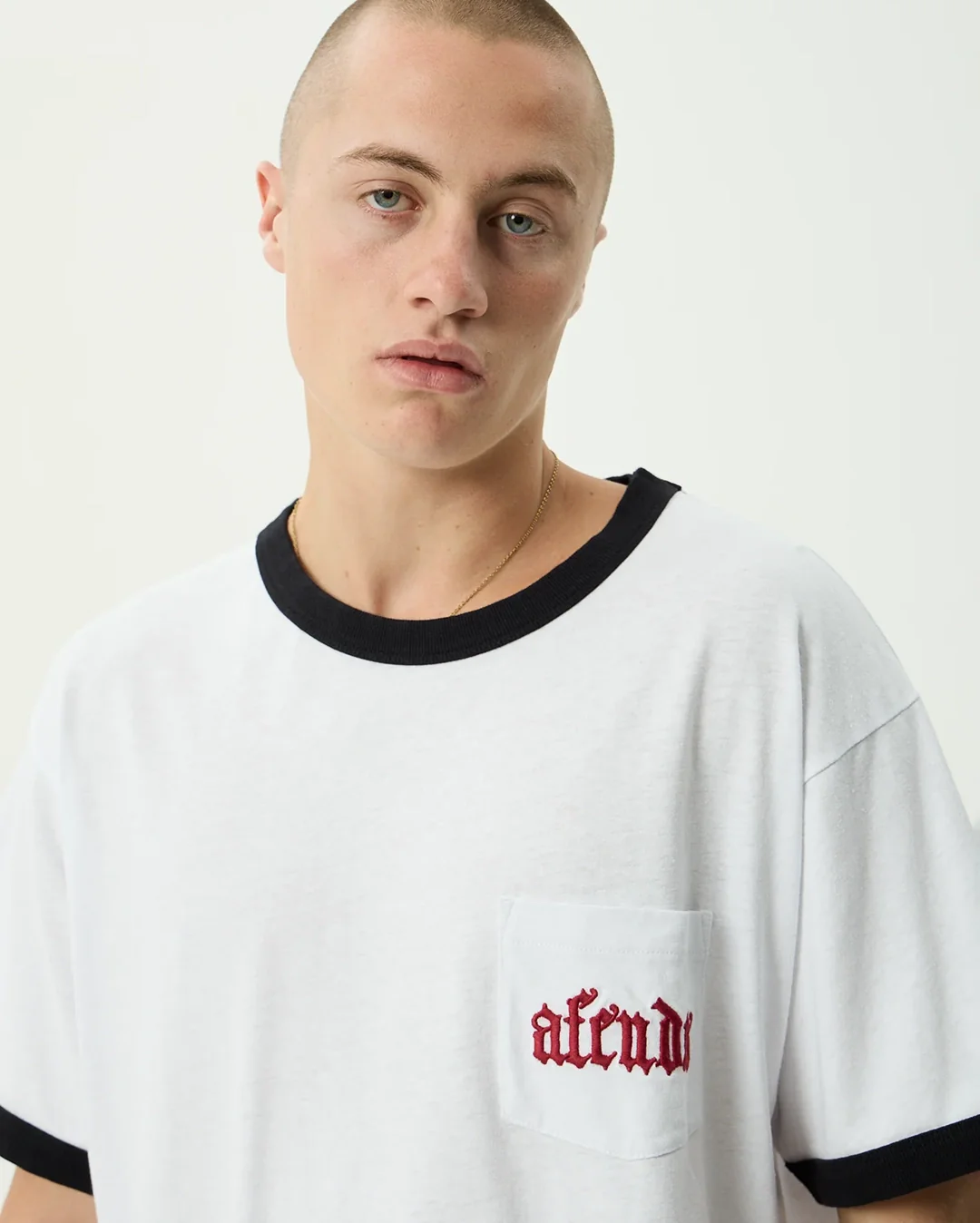 Drop Zone Boxy Ringer Tee - White - Image 5