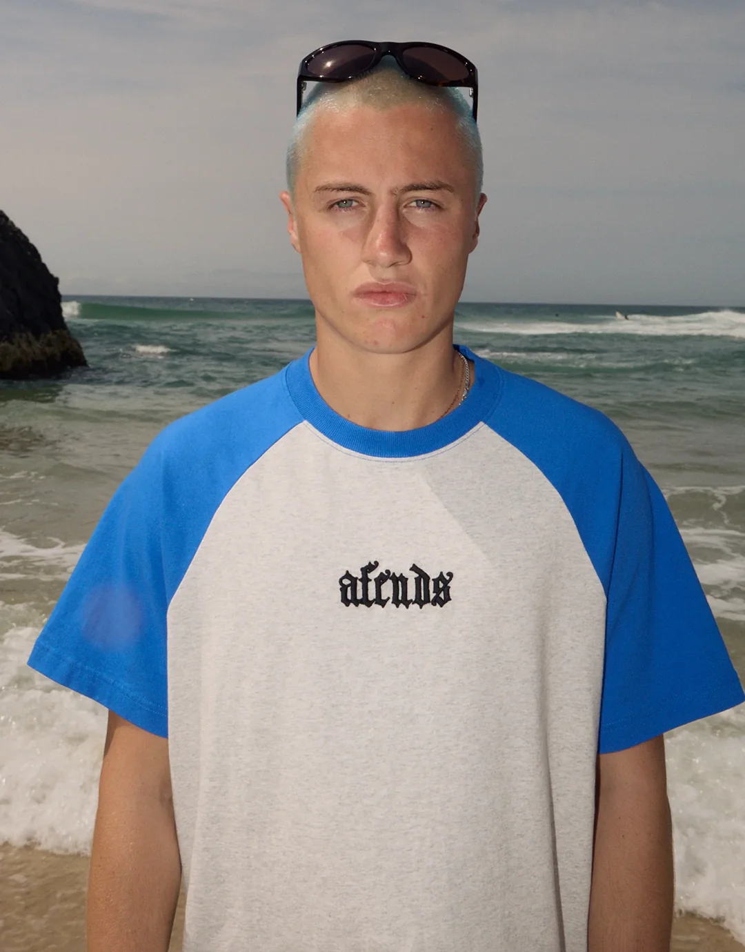 Drop Zone Heavyweight Raglan T-Shirt- Grey Marle - Grey Marle