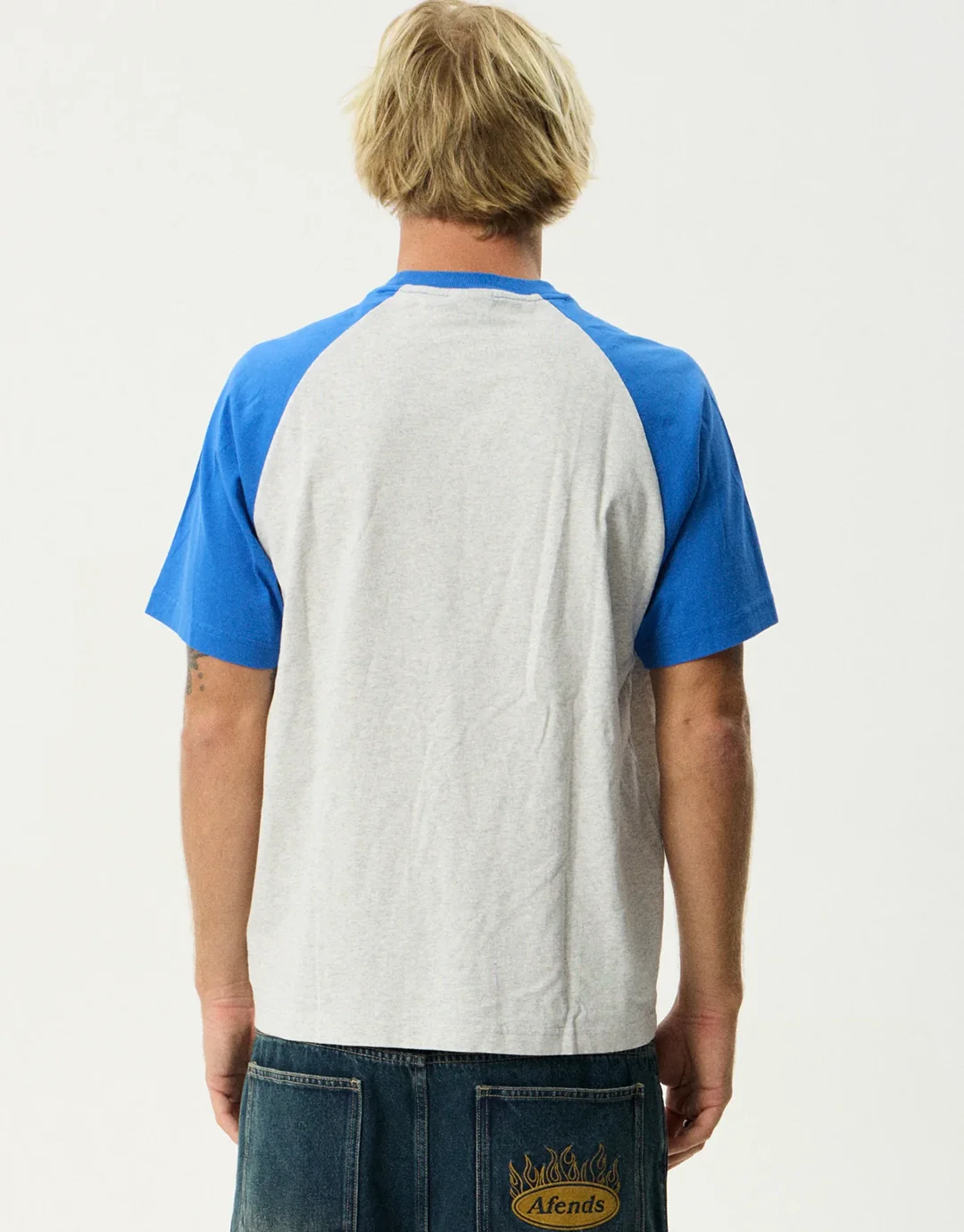 Drop Zone Heavyweight Raglan T-Shirt- Grey Marle - Grey Marle - Image 8