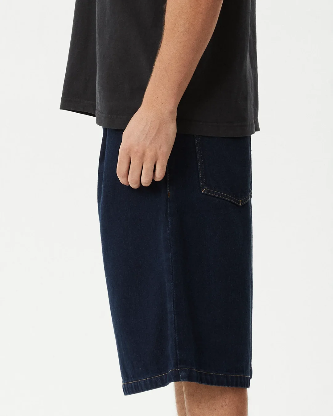Fast Forward 24" Ultra Baggy Denim Pleated Shorts - Ink - Image 4