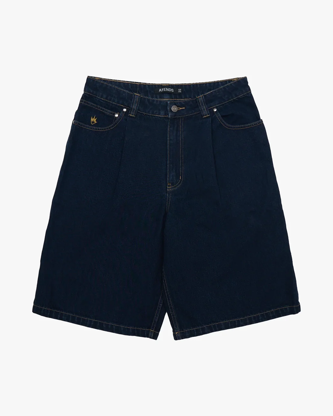 Fast Forward 24" Ultra Baggy Denim Pleated Shorts - Ink - Image 9