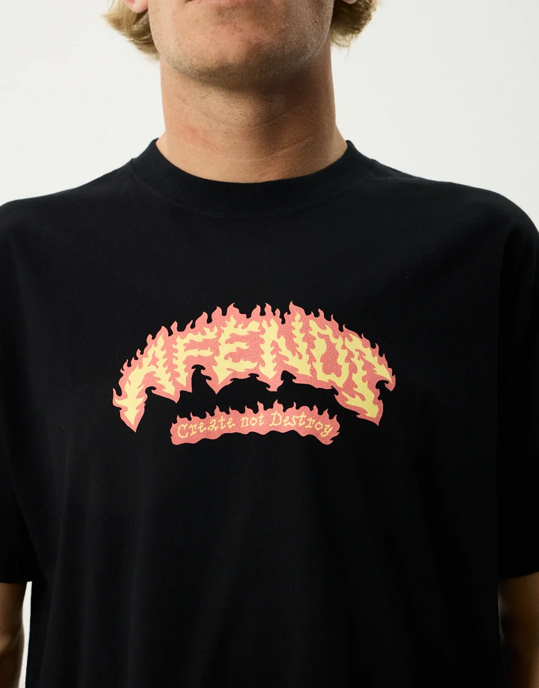 Flame On Boxy T-Shirt - Black - Image 6