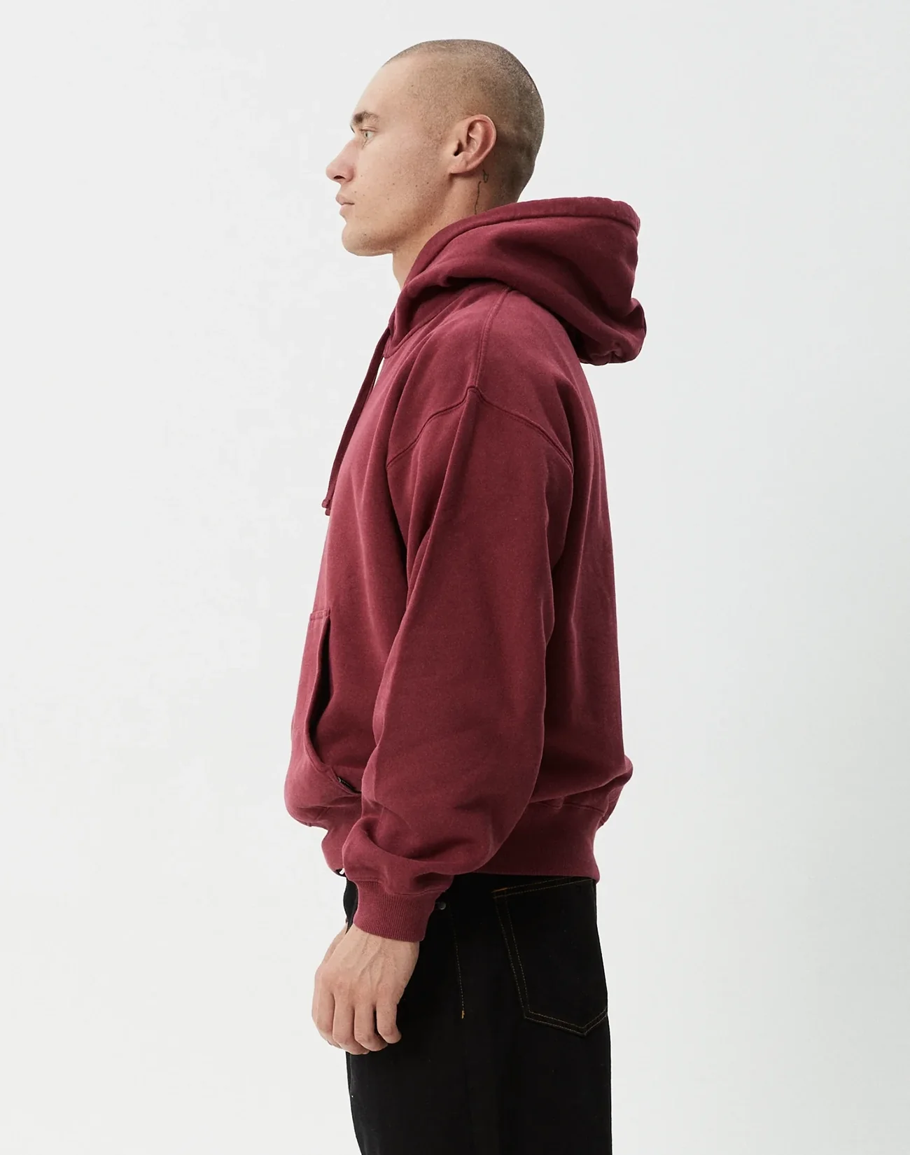 Genesis Boxy Hoodie - Washed Burgundy - Image 5