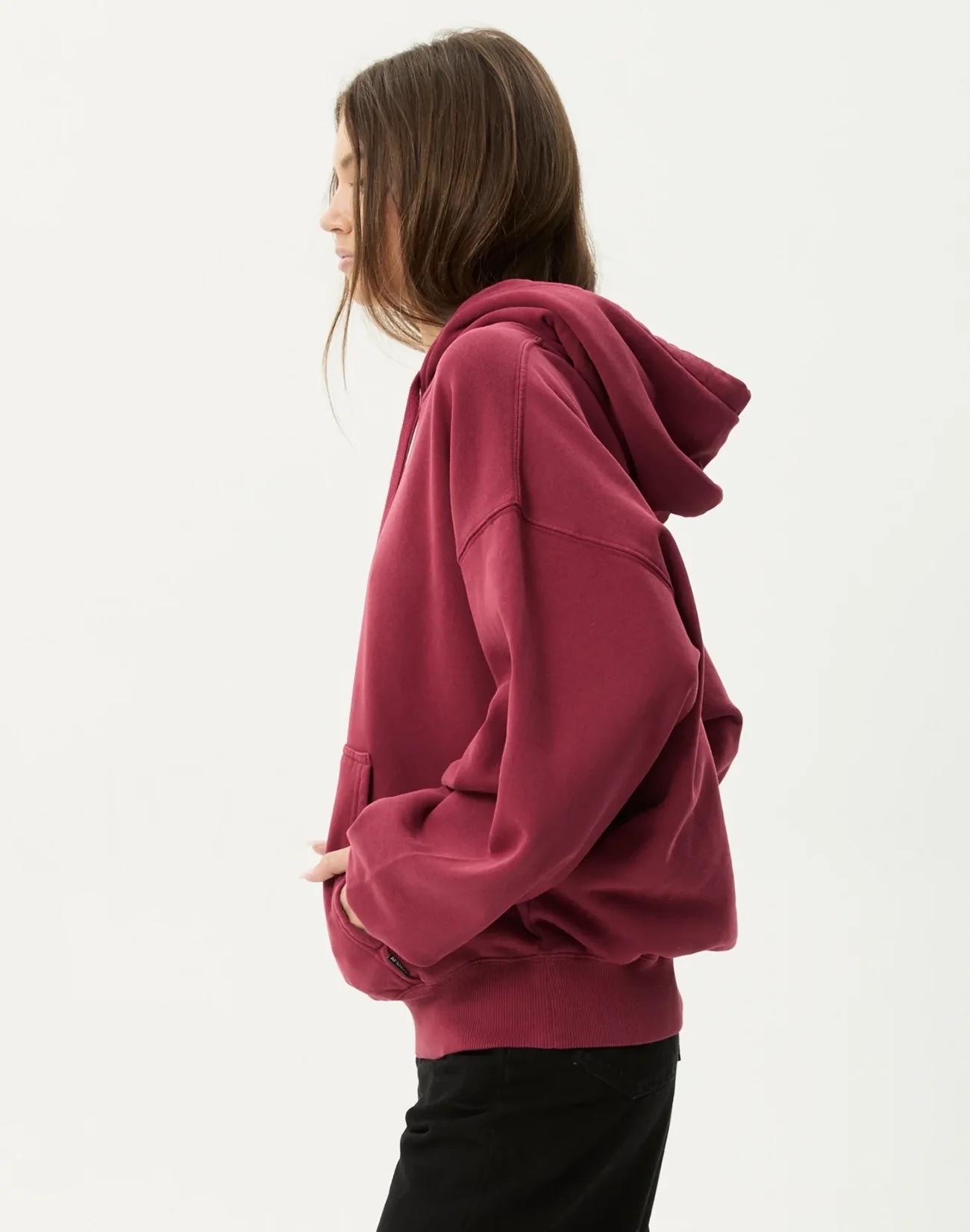 Genesis Boxy Hoodie - Washed Burgundy - Image 6