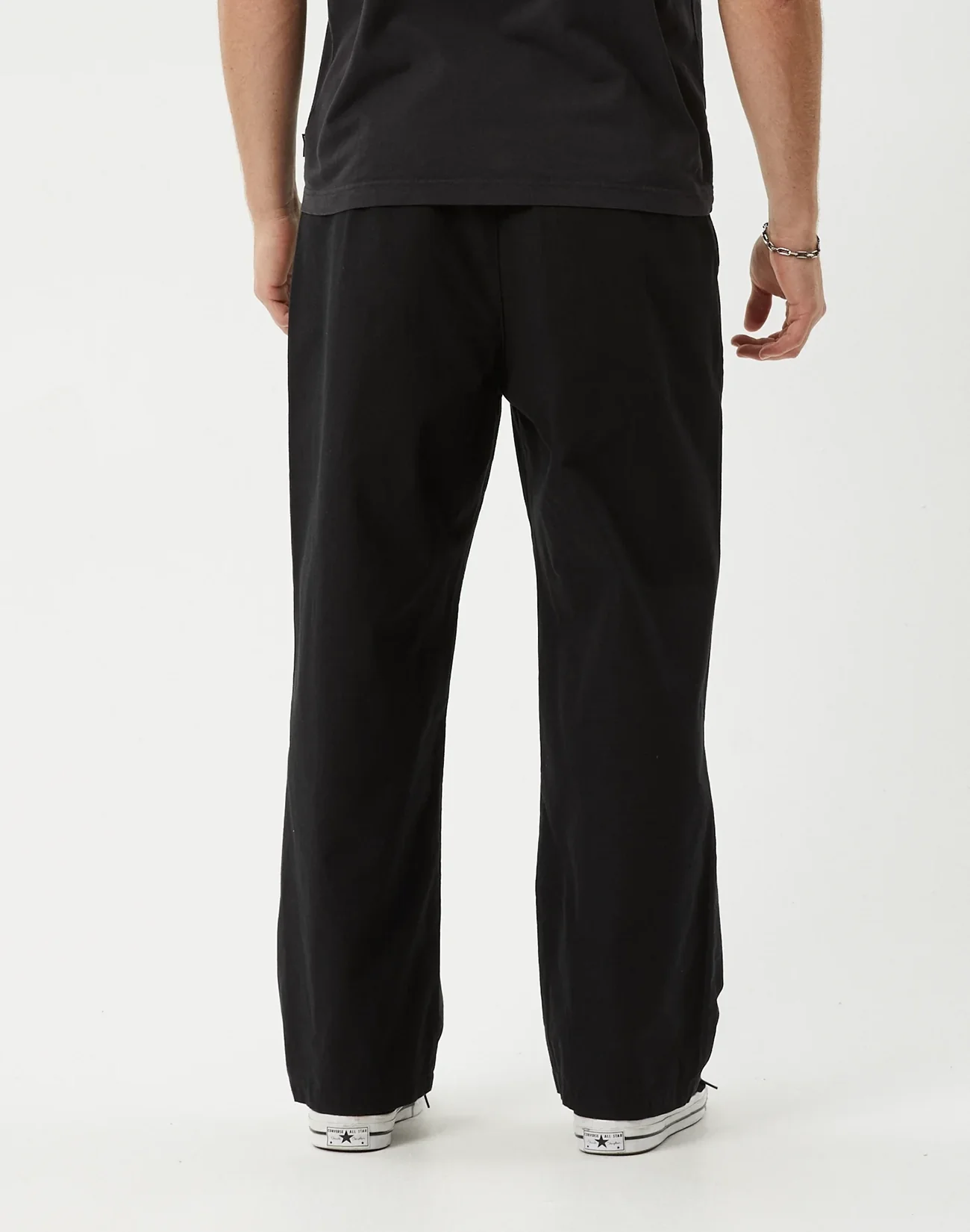 Glider Pleated Pants - Black - Image 3