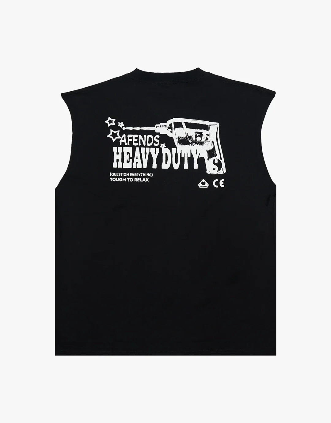 Heavy Duty Sleeveless T-Shirt - Black - Image 9