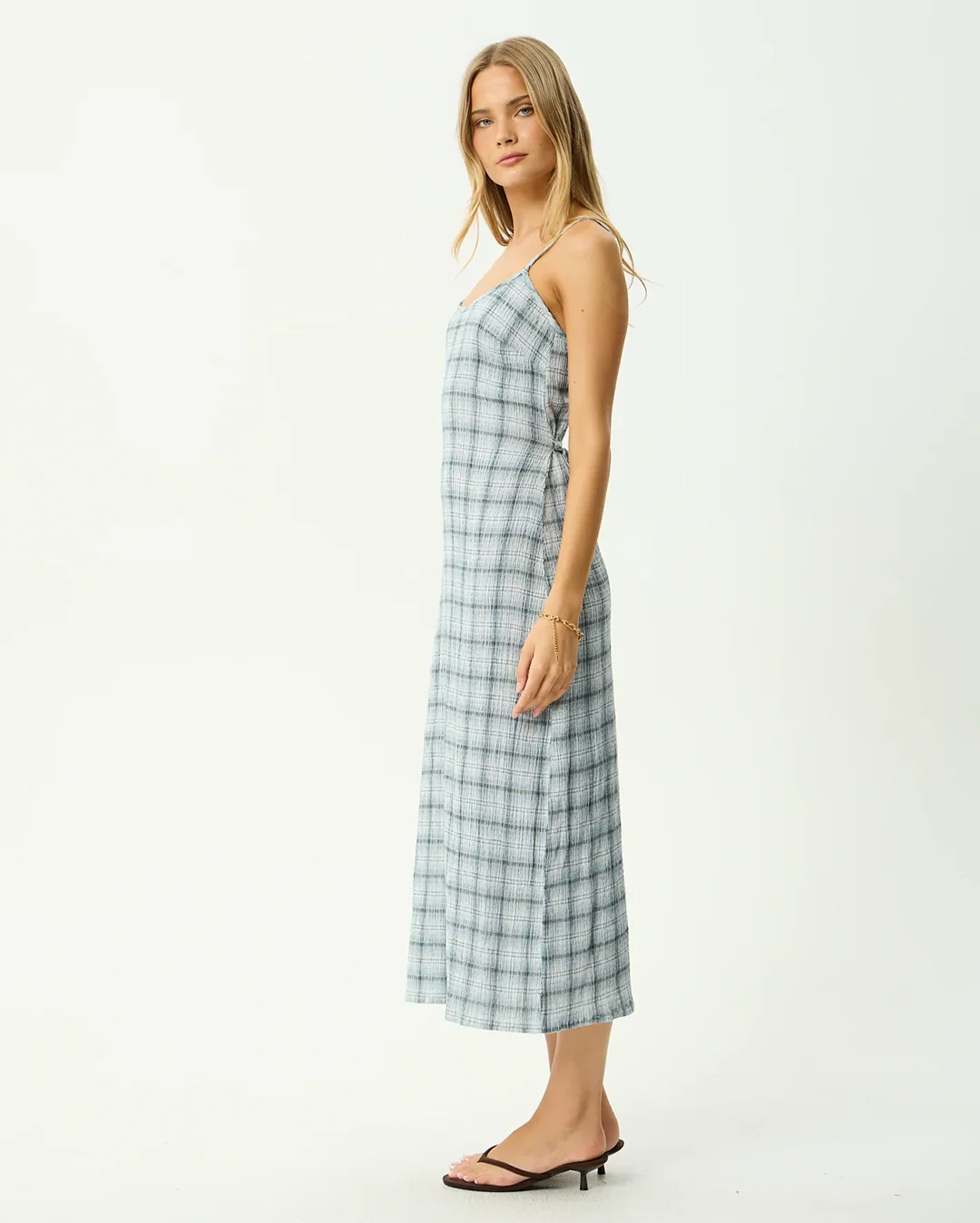 Lagoon - Seersucker Midi Dress - Overcast Check - Image 5
