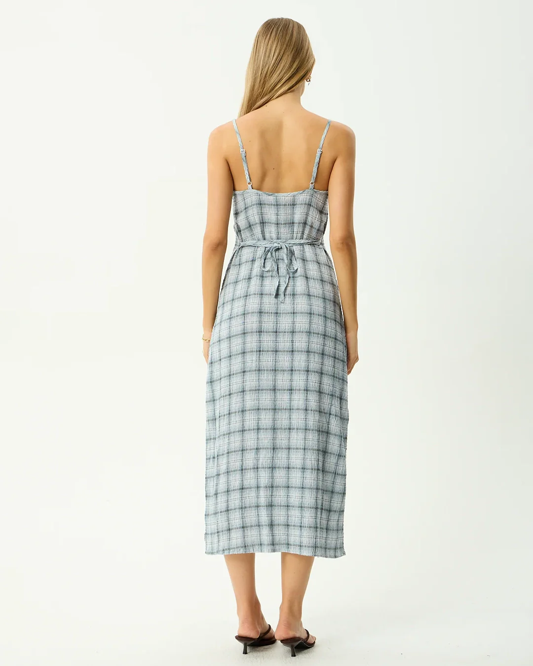 Lagoon - Seersucker Midi Dress - Overcast Check - Image 6