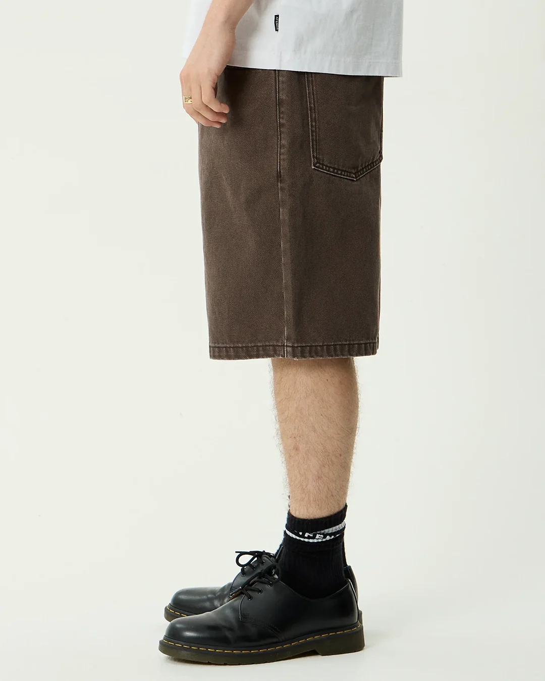 Lil C Denim Baggy Fit Short 22 Inch - Washed Coffee - Image 4
