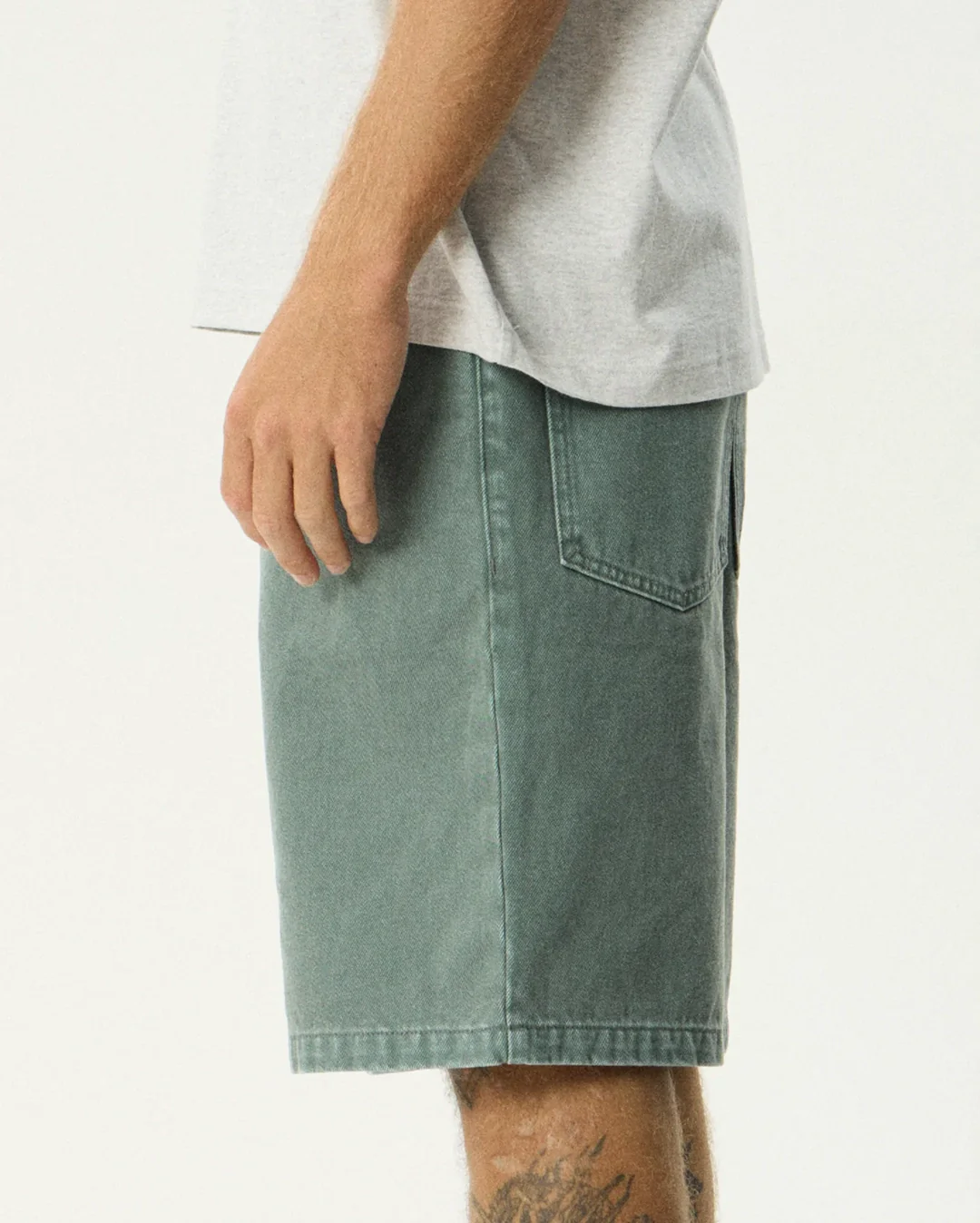 Lil C Denim Baggy Fit Short 22 Inch - Washed Sycamore - Image 4