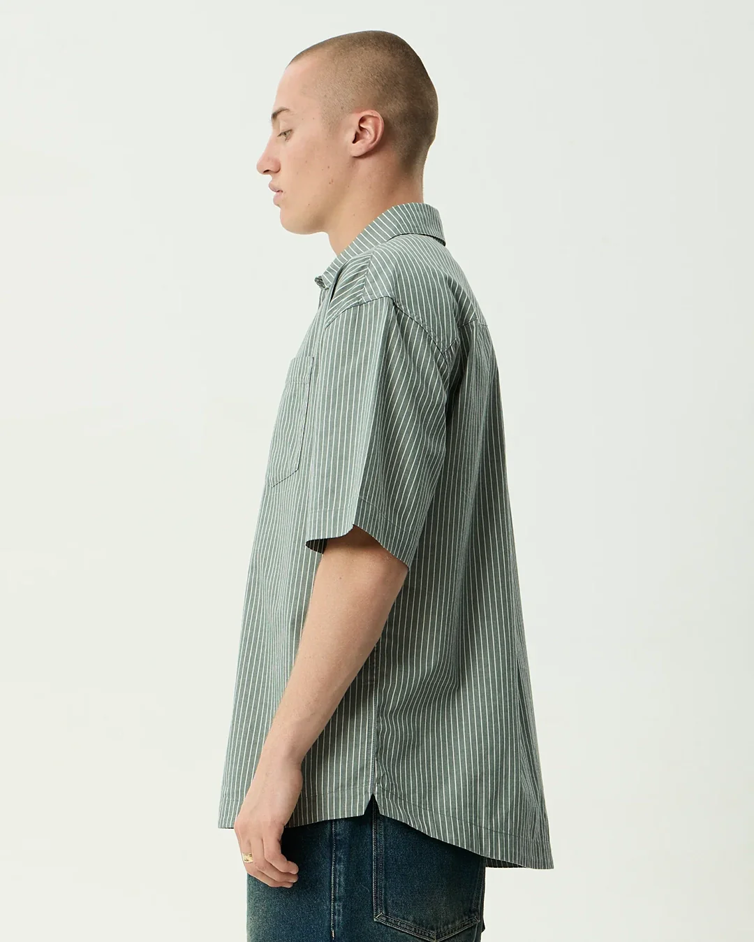 Pinned Short Sleeve Shirt - Sycamore Stripe - Image 4