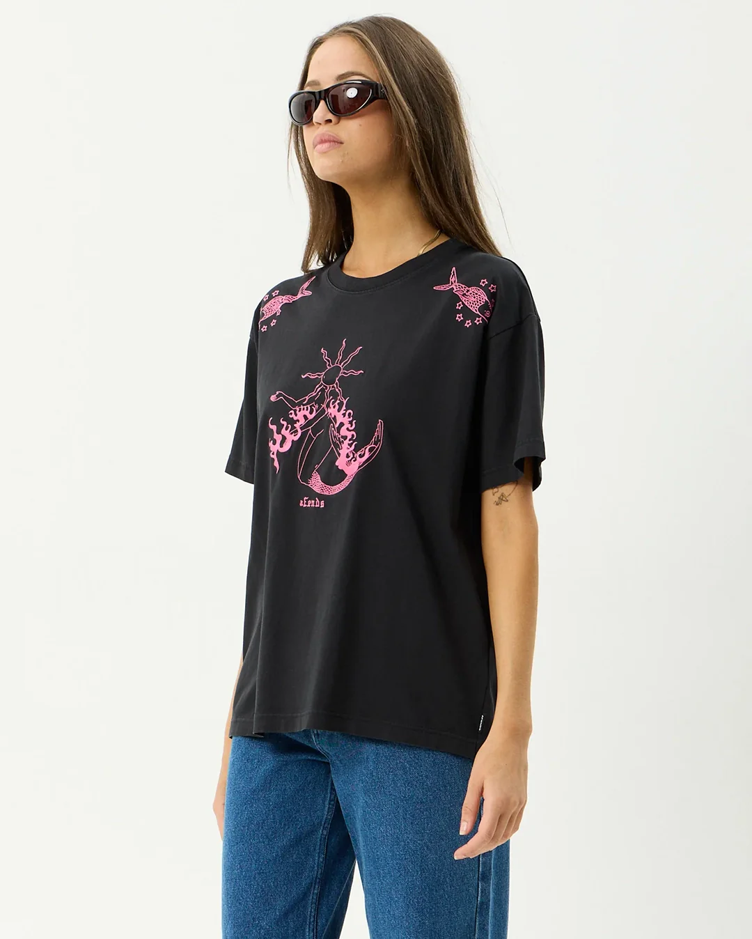 Sea Siren - Oversized T-Shirt - Stone Black - Image 3