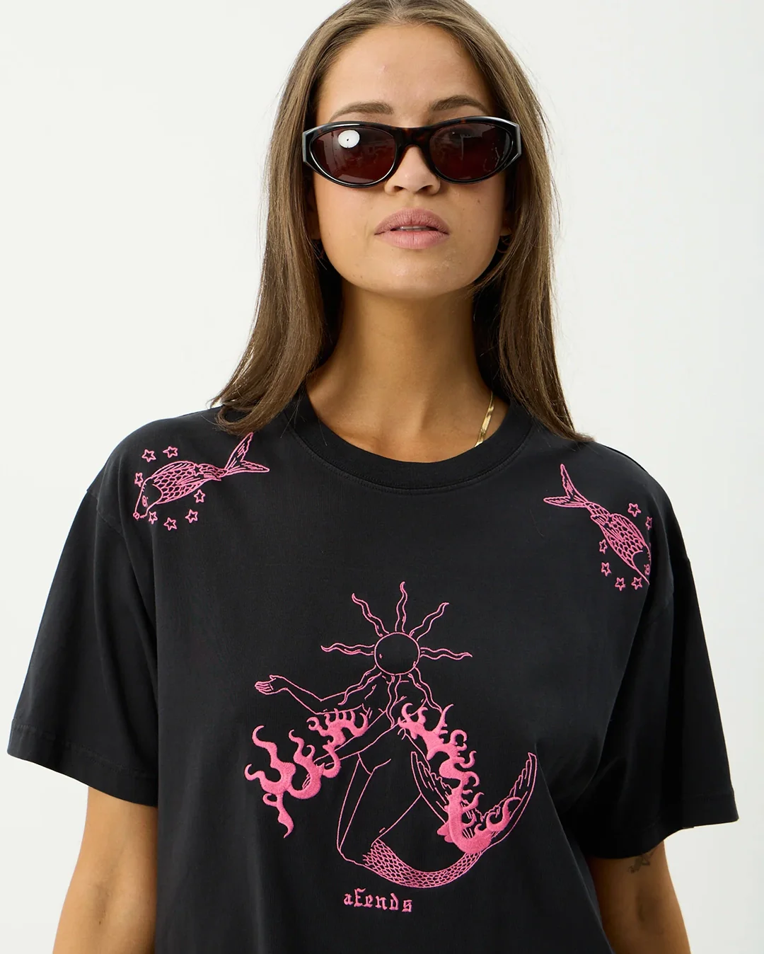 Sea Siren - Oversized T-Shirt - Stone Black - Image 6