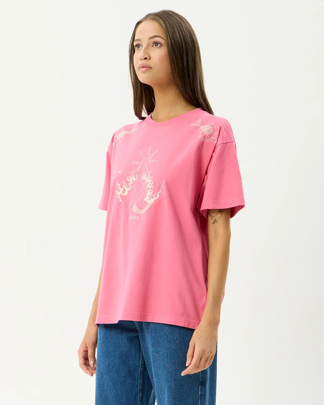 Sea Siren - Oversized T-Shirt - Washed Raspberry - Image 3