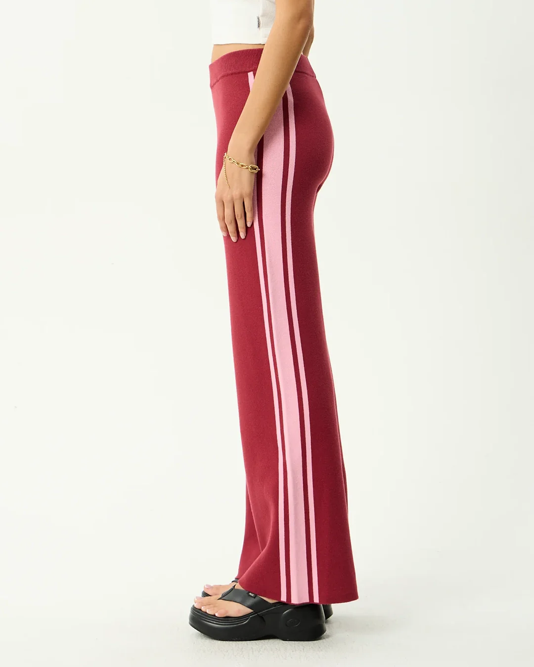 Sunny - Knit Pant - Burgundy - Image 4