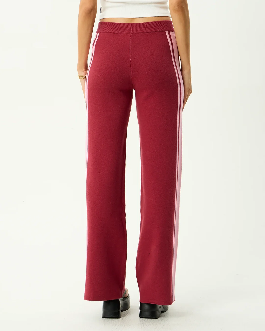 Sunny - Knit Pant - Burgundy - Image 5