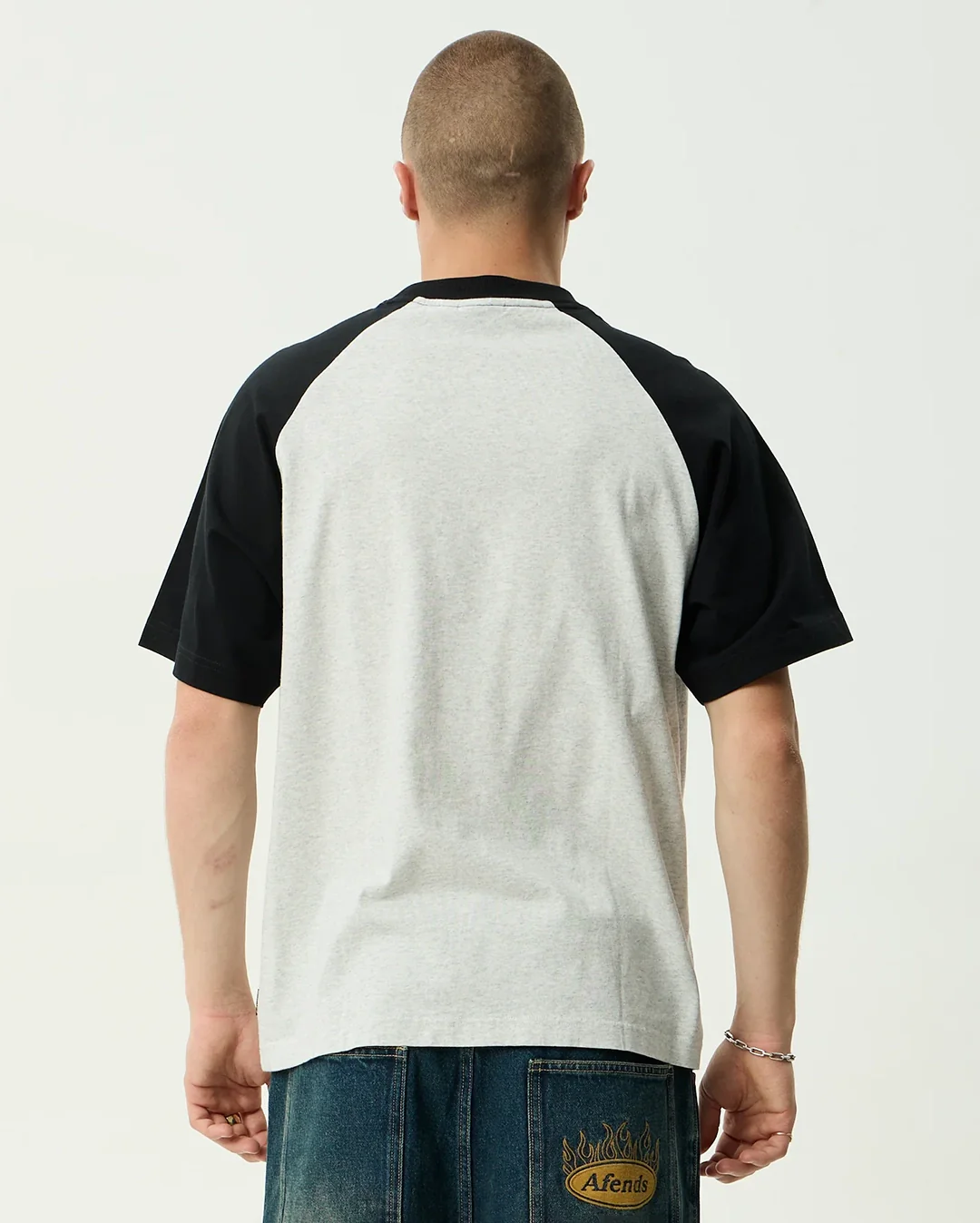 Wings Heavyweight Raglan Tee - Grey Marle - Image 5