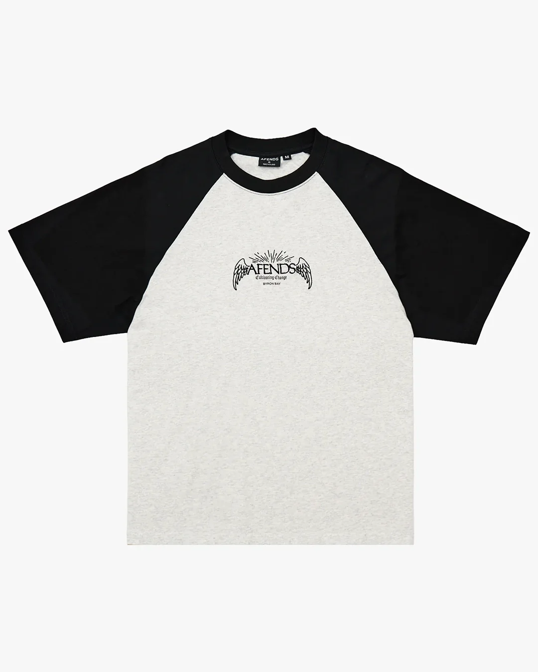 Wings Heavyweight Raglan Tee - Grey Marle - Image 7