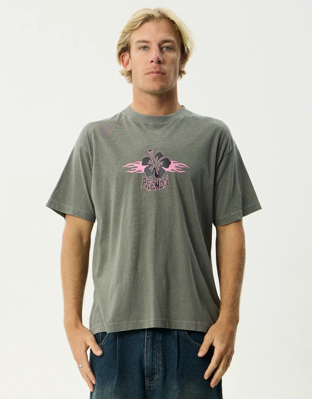 Wiped Out Boxy T-Shirt - Washed Sycamore - Image 2