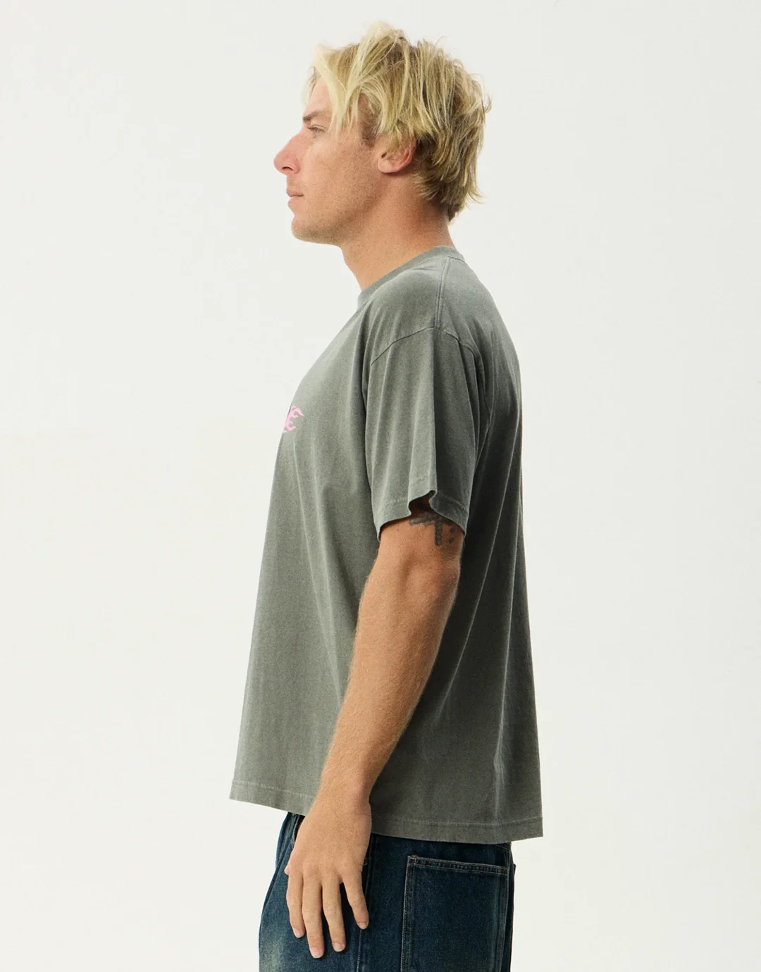 Wiped Out Boxy T-Shirt - Washed Sycamore - Image 4