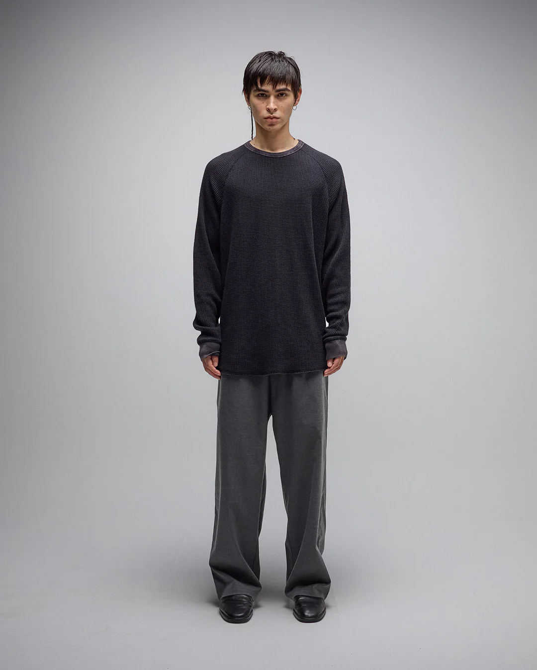 Ag Acid Long Sleeve Waffle - Acid Black - Image 2