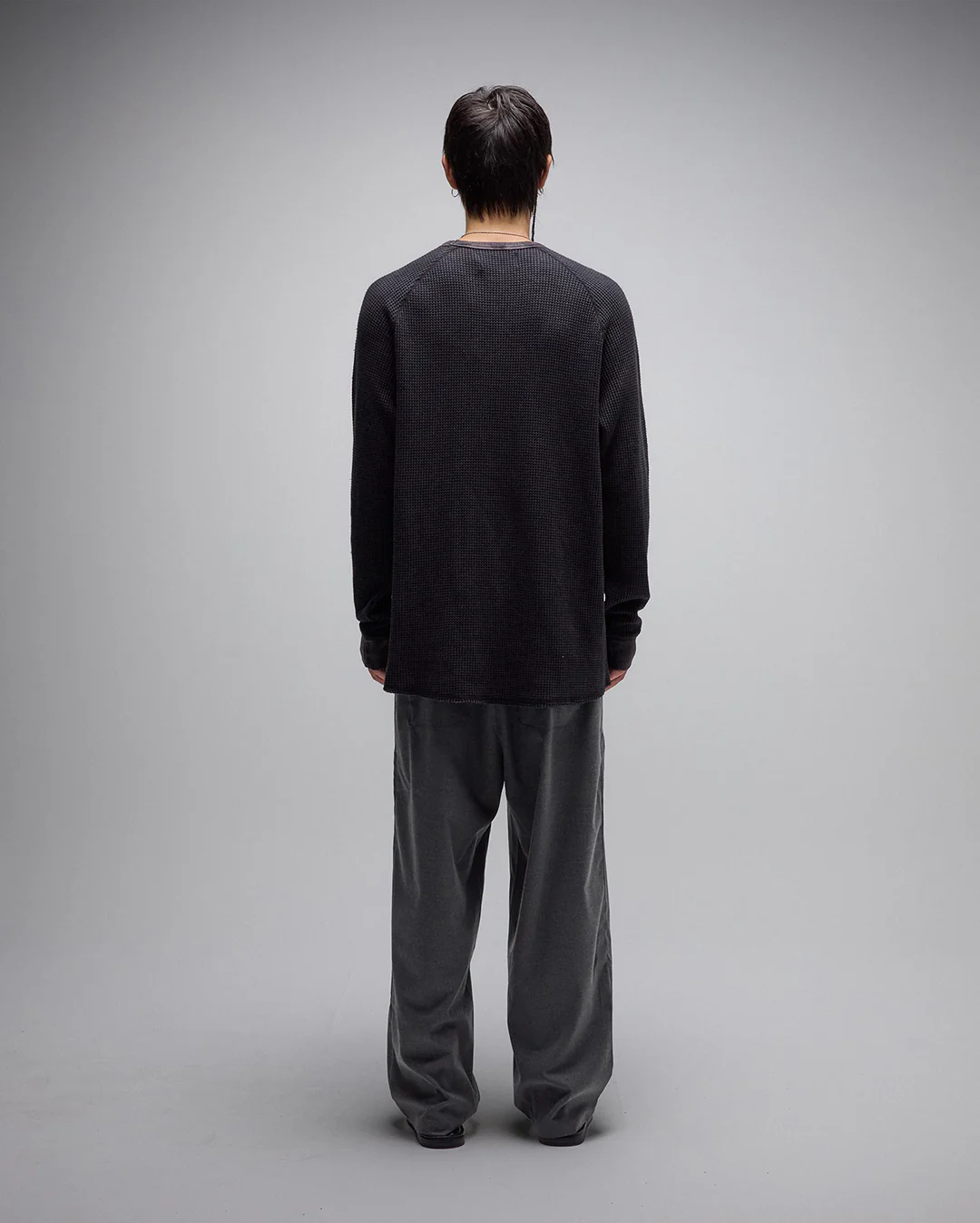 Ag Acid Long Sleeve Waffle - Acid Black - Image 3