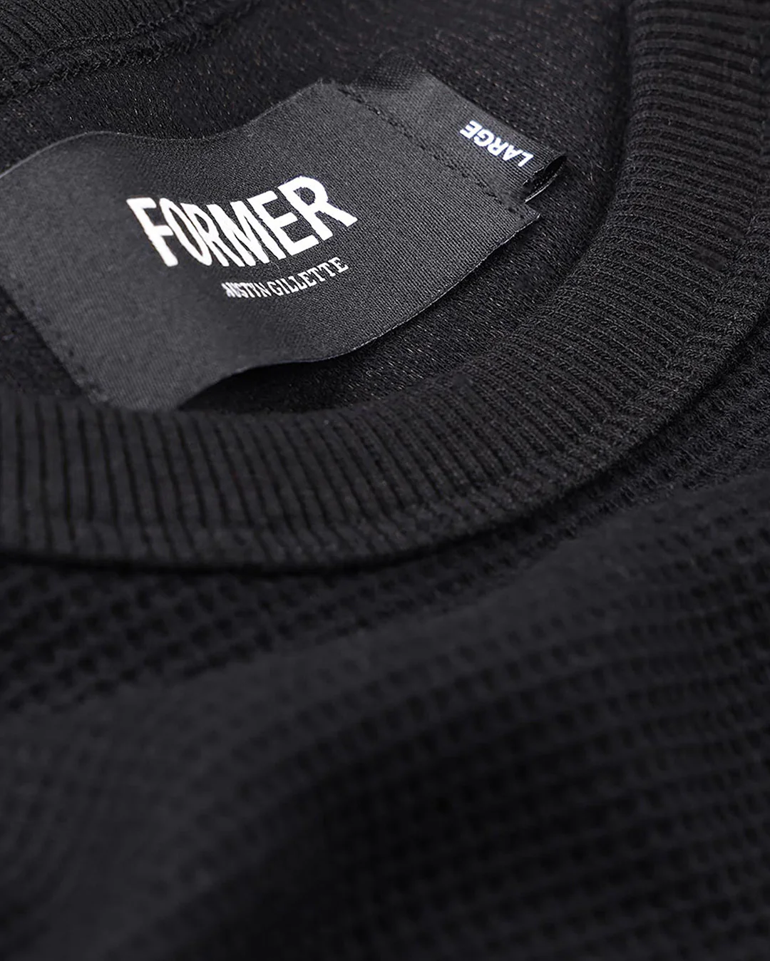 Ag Raglan Waffle - Black - Image 5
