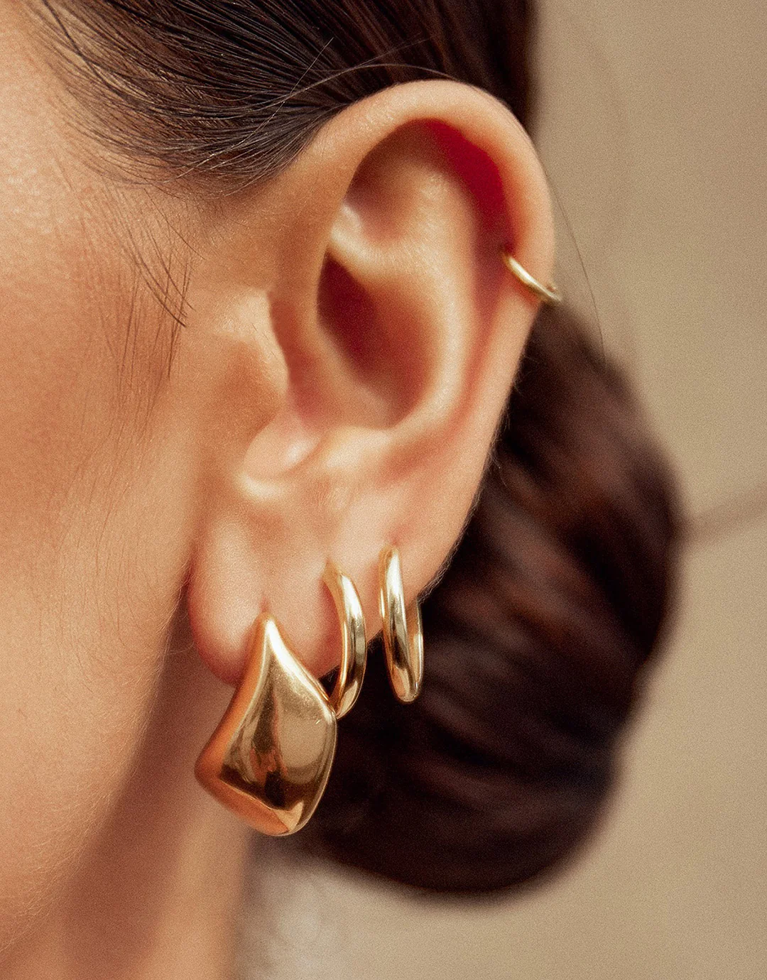 Delphine Gold Earrings - Gold - Image 9