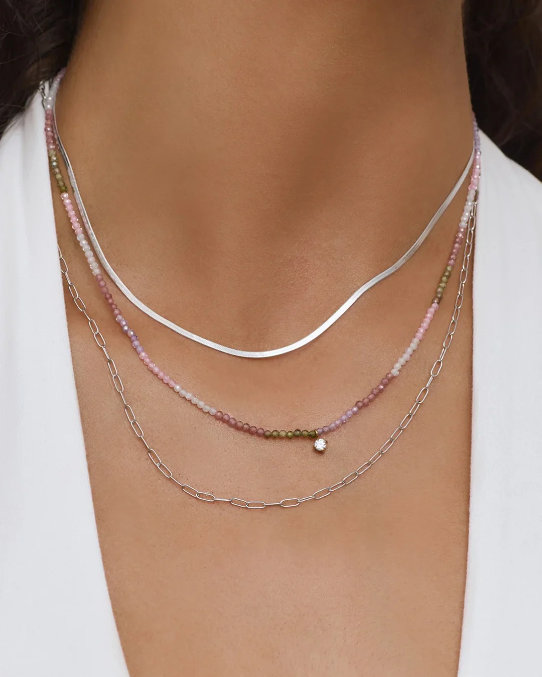 Louie Silver Necklace - Silver - Image 5