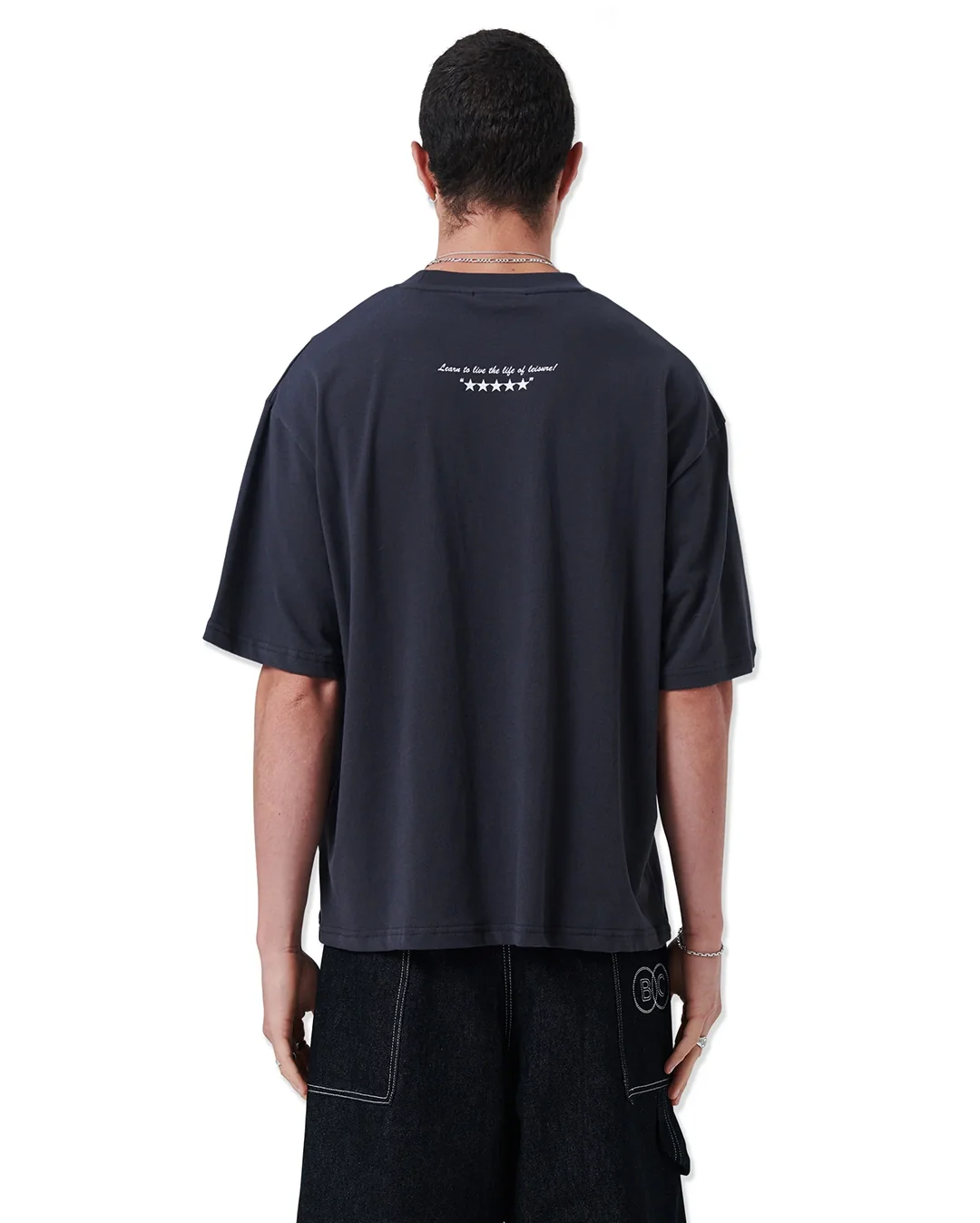 Script Tee - Aged Black - Image 3