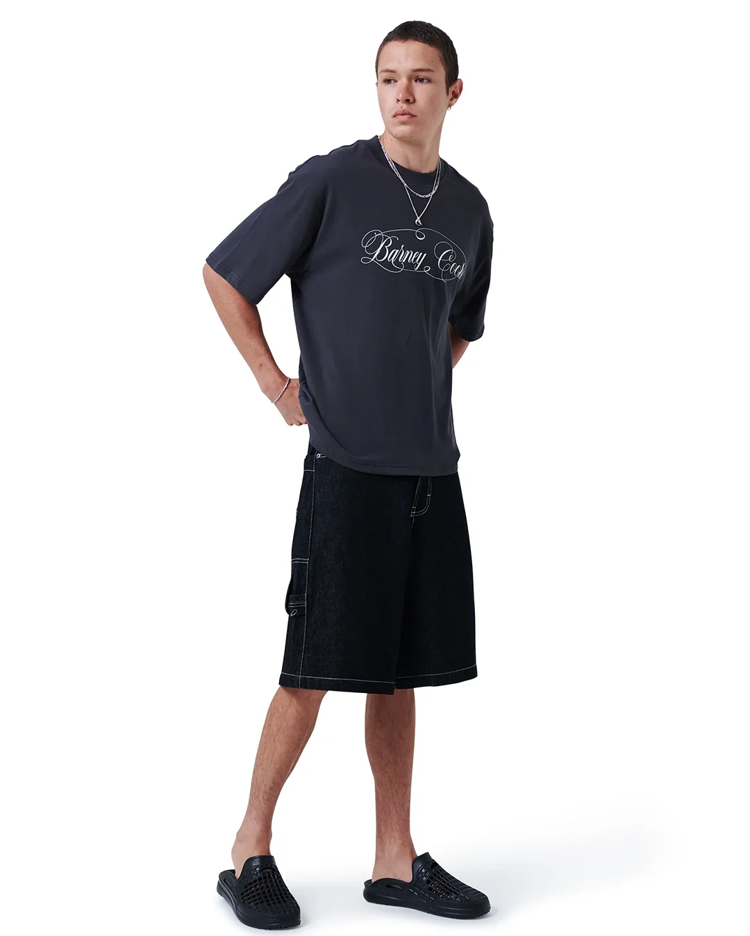 Script Tee - Aged Black - Image 4