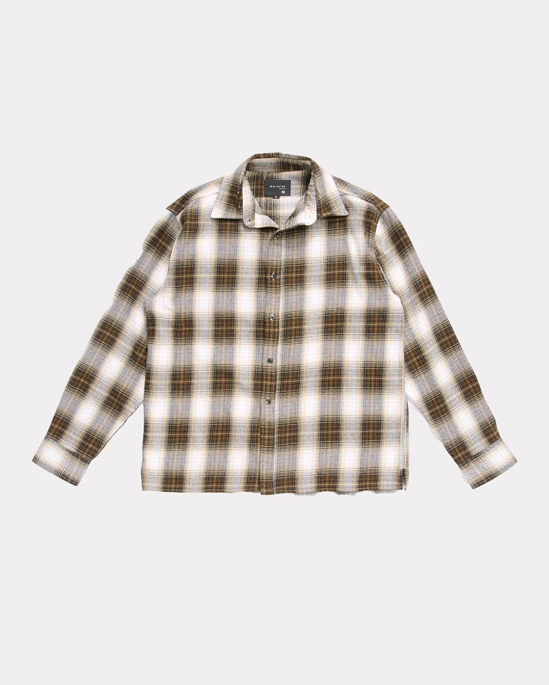 Hold Long Sleeve Shirt - Brown Check - Image 2
