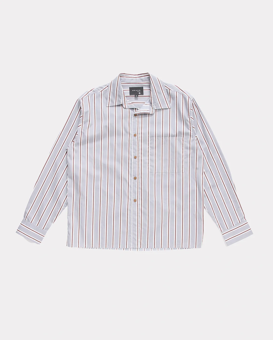 Hold Long Sleeve Shirt - Grey Stripe - Image 2