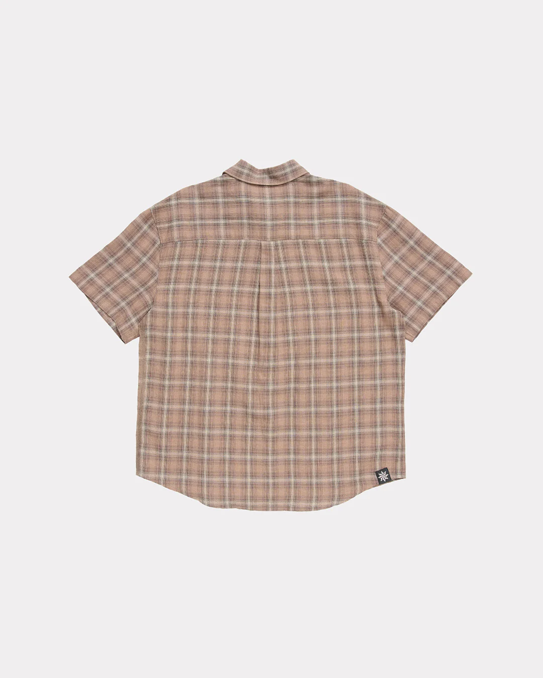 Drop Short Sleeve Shirt - Brown Check - Image 4