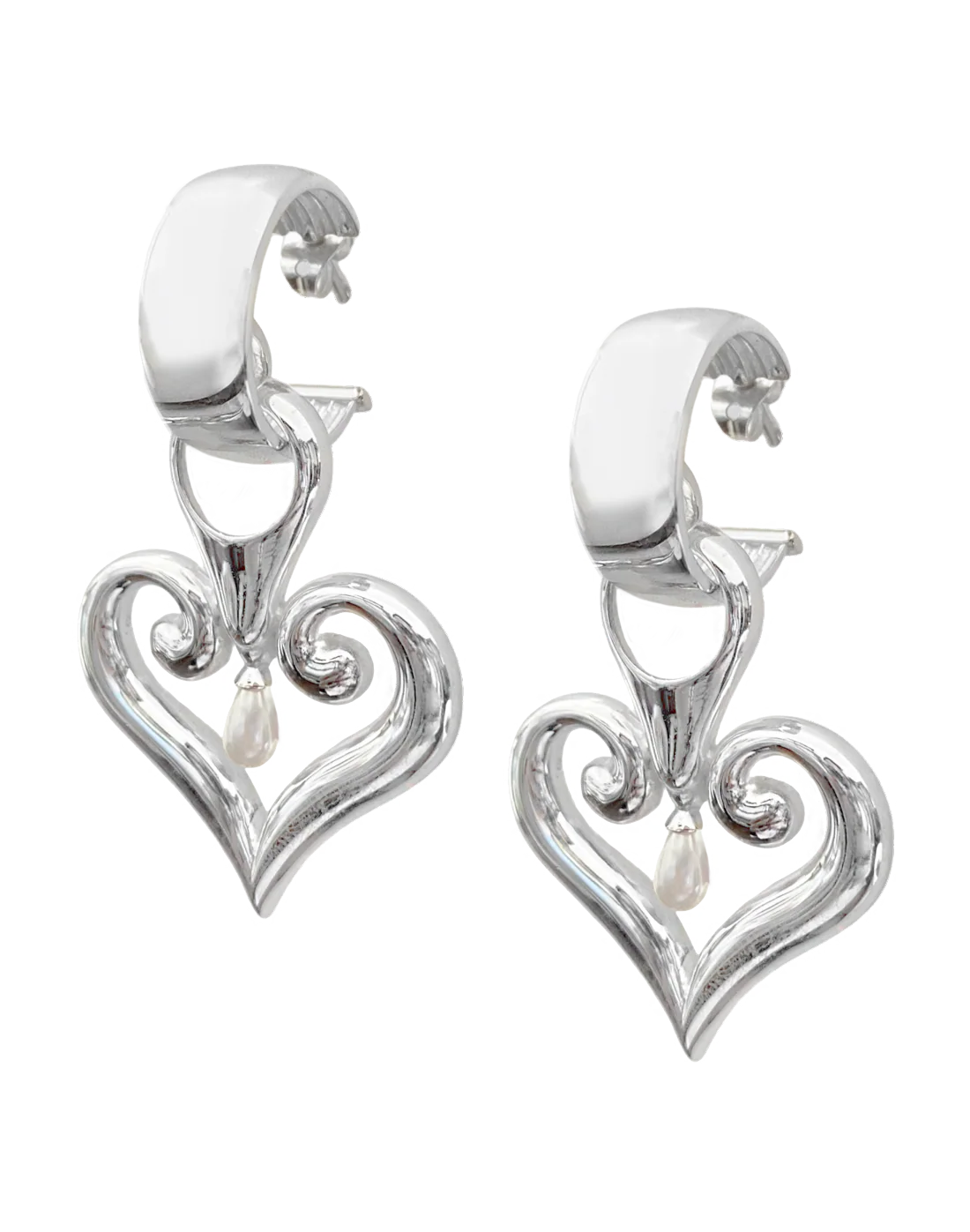 Bella Earrings | Silver Plated - Silver - Image 2