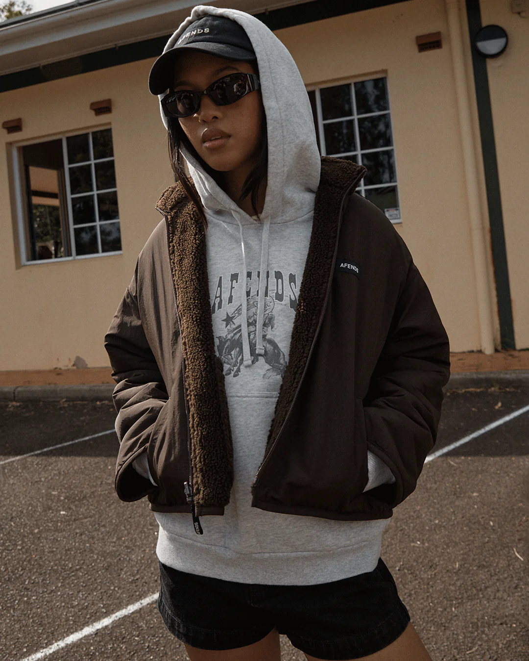 Berlin - Reversible  Polar Fleece Jacket - Coffee - Image 2
