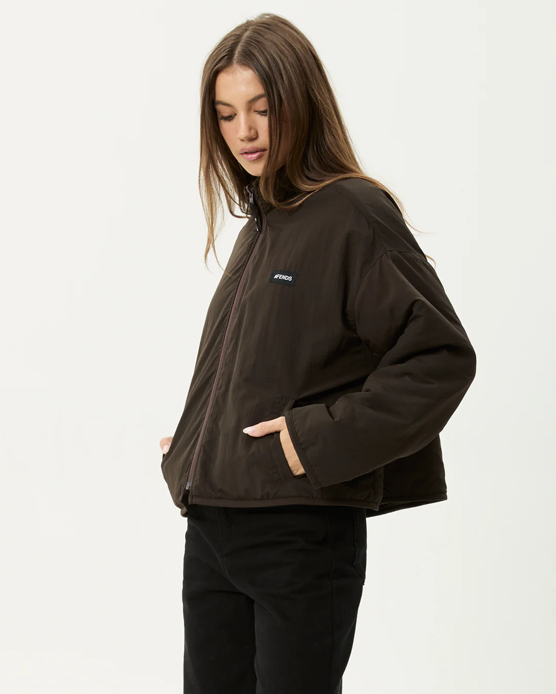 Berlin - Reversible  Polar Fleece Jacket - Coffee - Image 4