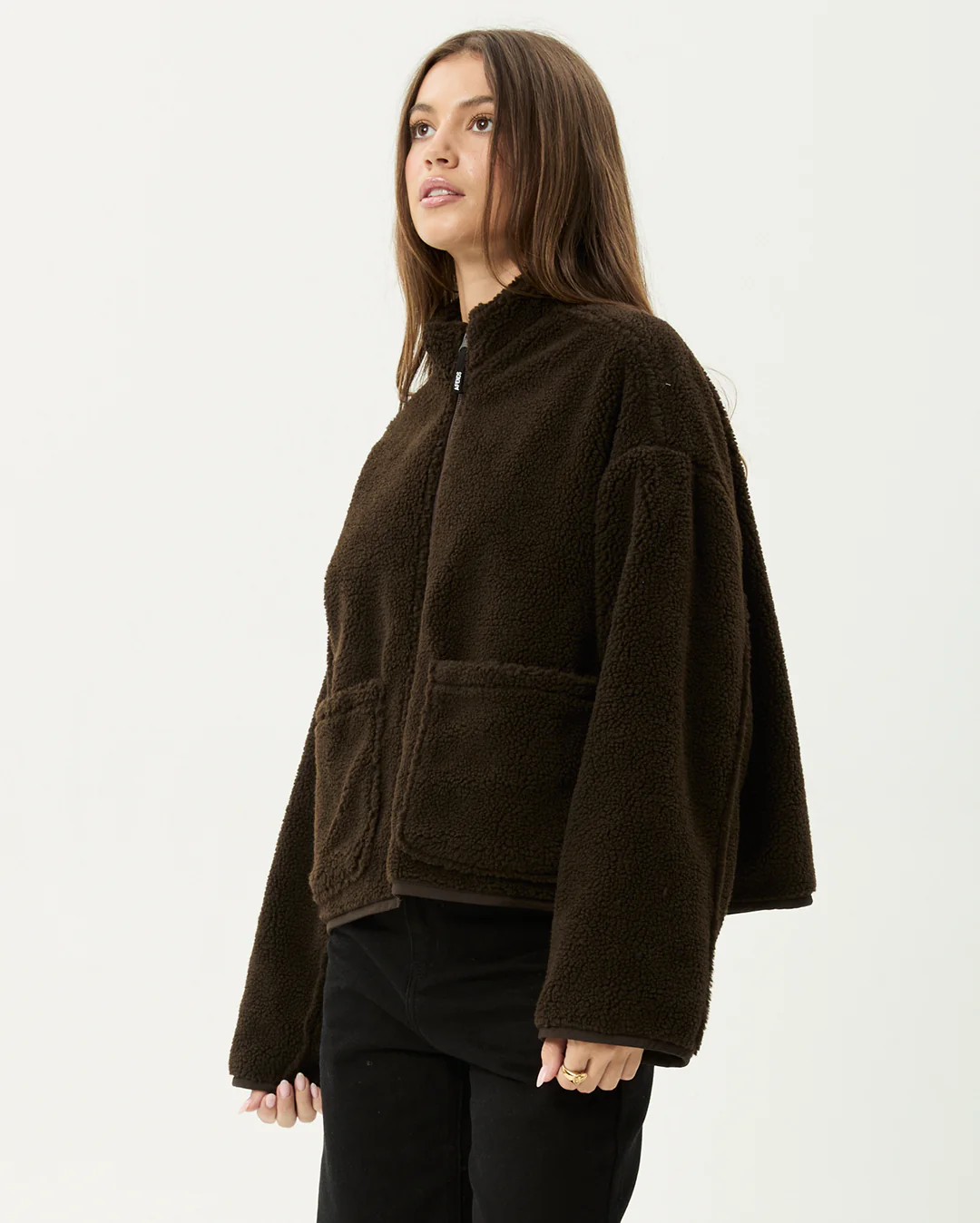 Berlin - Reversible  Polar Fleece Jacket - Coffee - Image 5