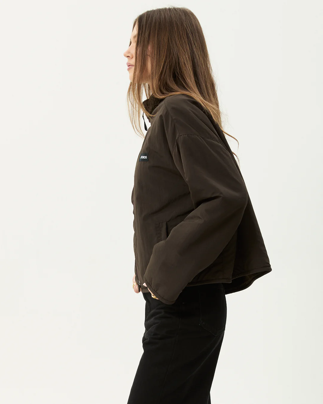 Berlin - Reversible  Polar Fleece Jacket - Coffee - Image 6