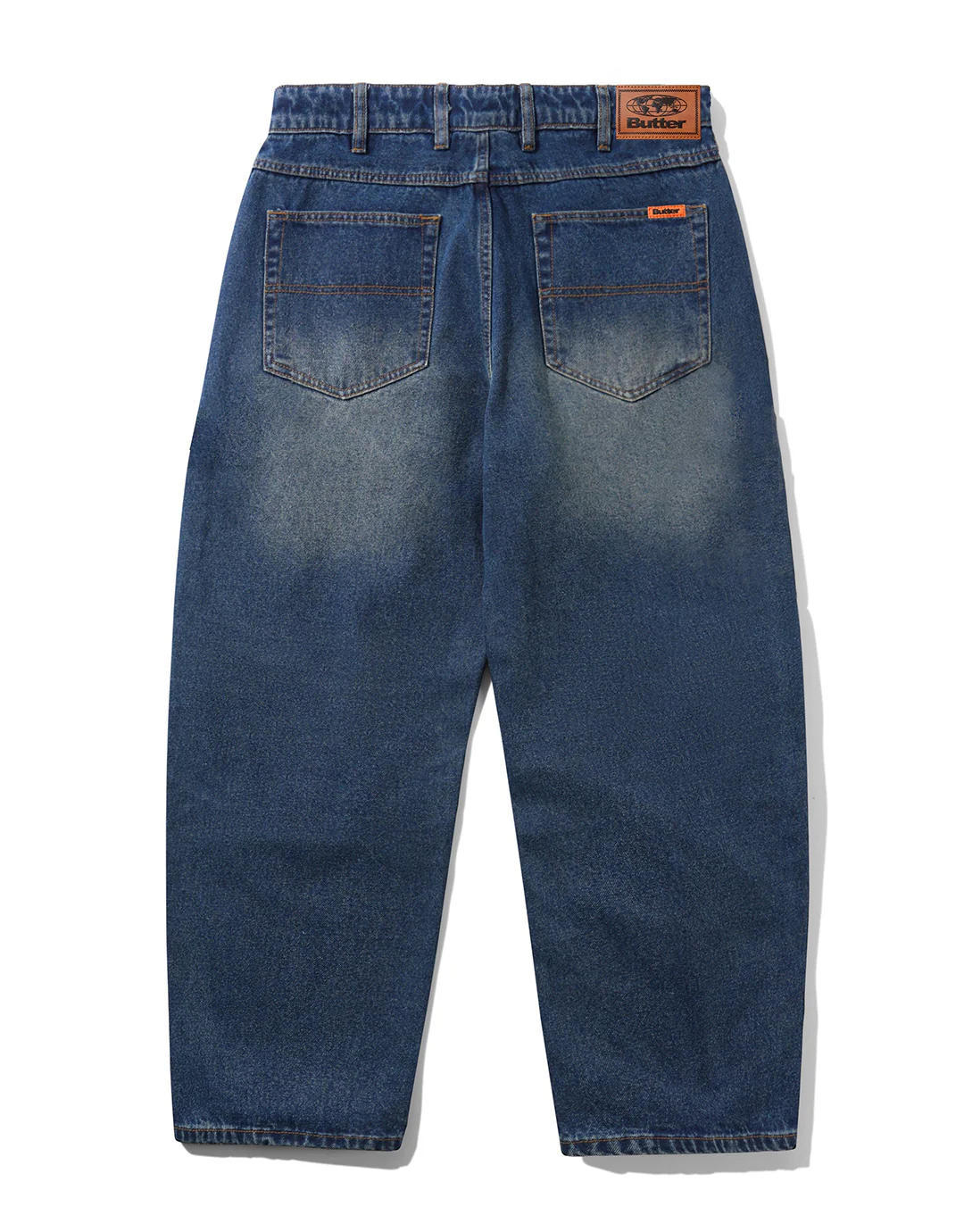 Baggy Denim Jeans - Distressed Indigo - Image 2