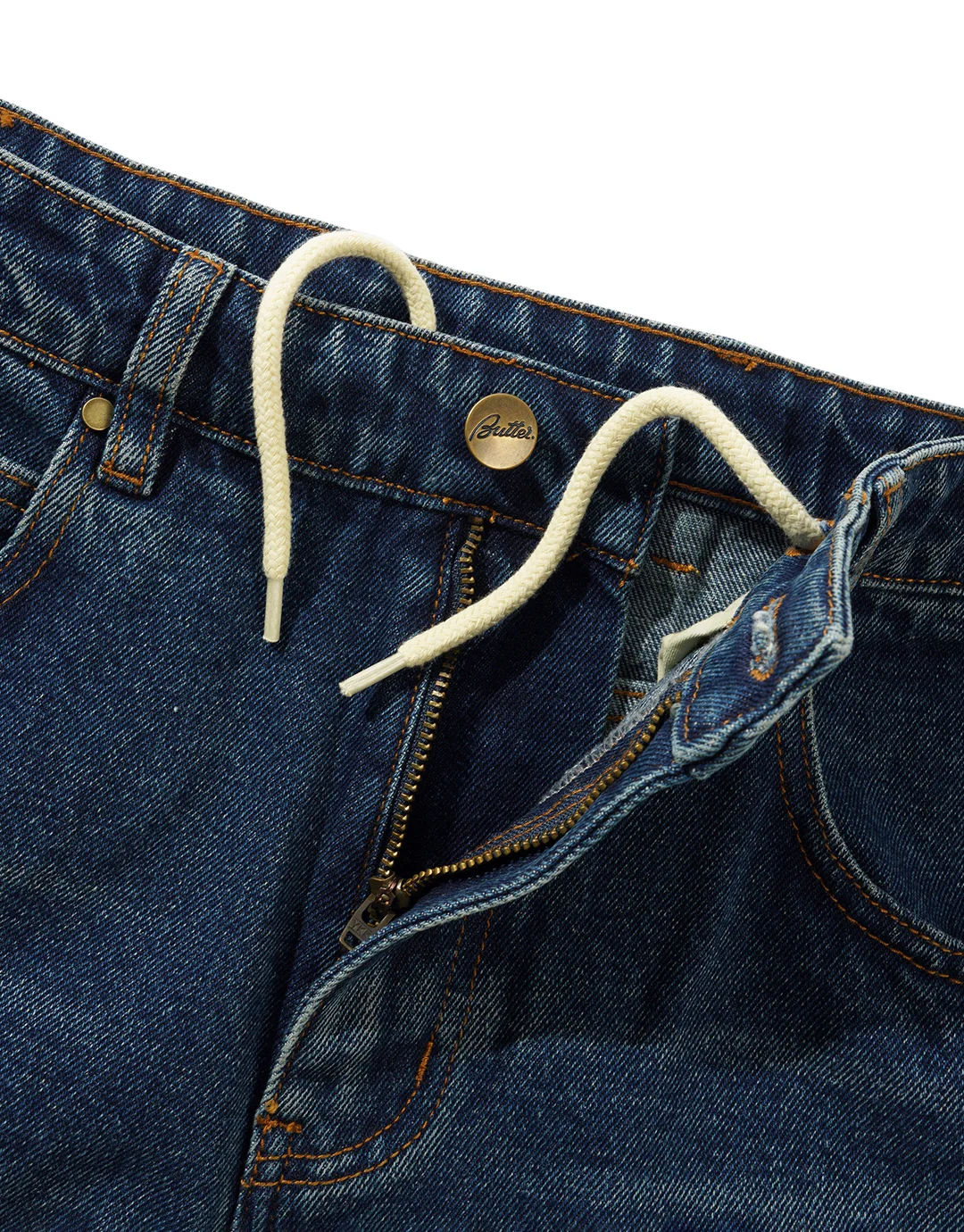 Baggy Denim Jeans - Distressed Indigo - Image 3