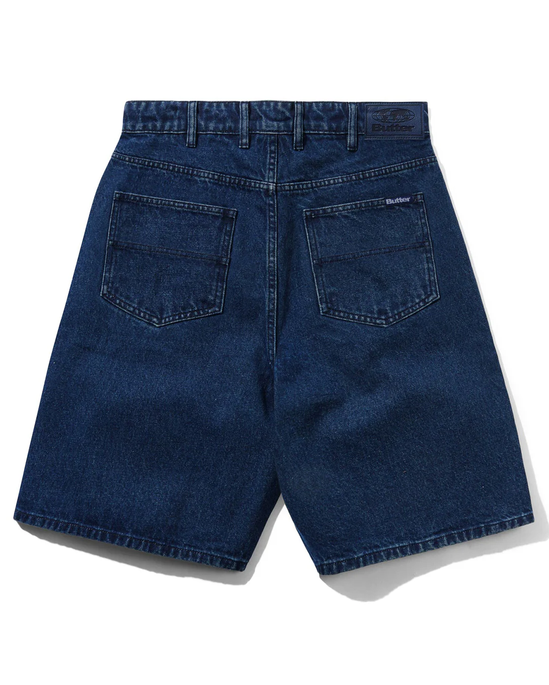 Baggy Denim Shorts - Dark Blue - Image 2