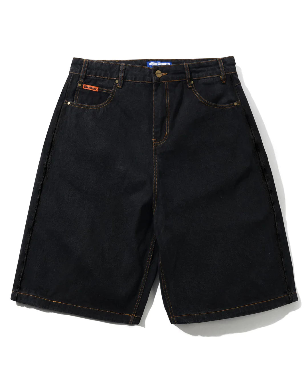 Baggy Denim Shorts - Washed Black - Image 4