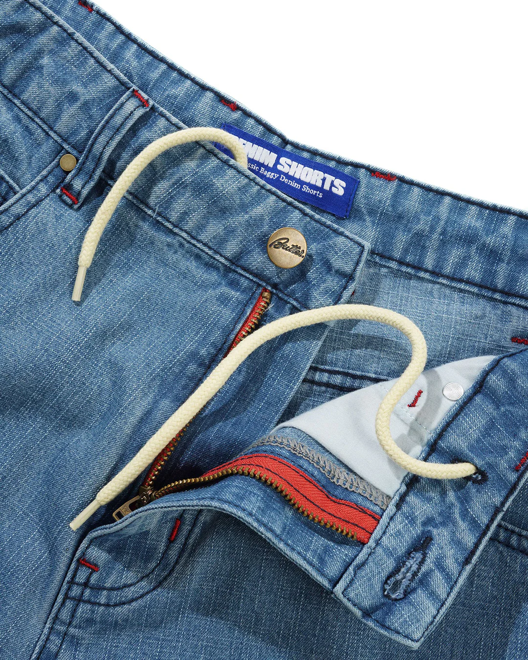Blotch Denim Shorts - Streaky Blue - Image 4