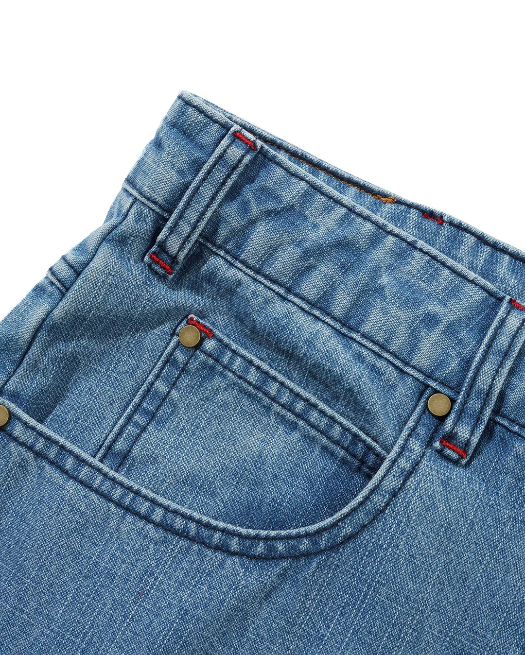 Blotch Denim Shorts - Streaky Blue - Image 6